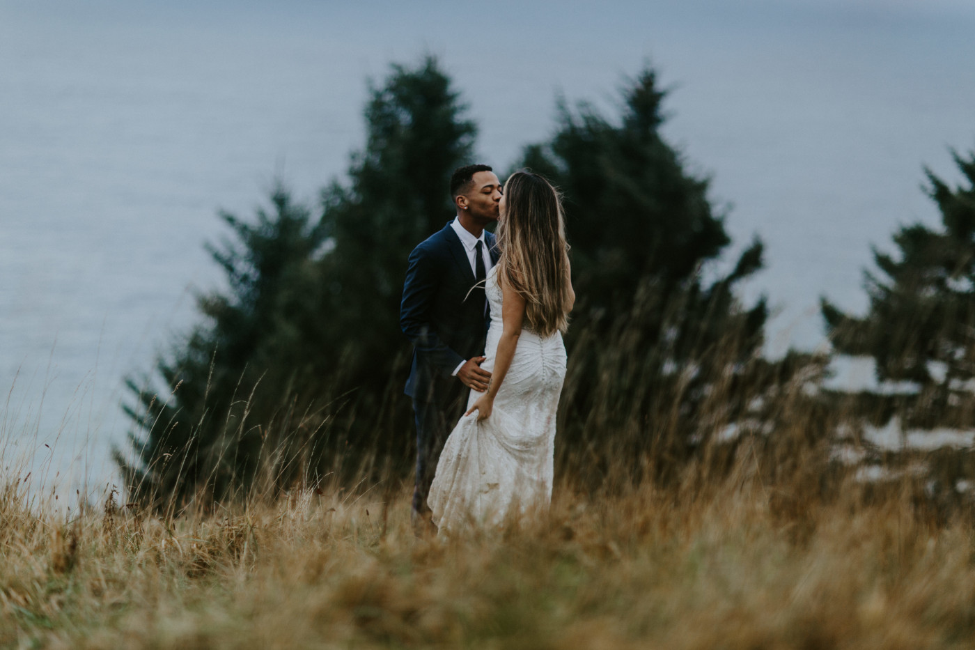 Deandre and Ariana take a second to themselves. Elopement photography at Mount Hood by Sienna Plus Josh.