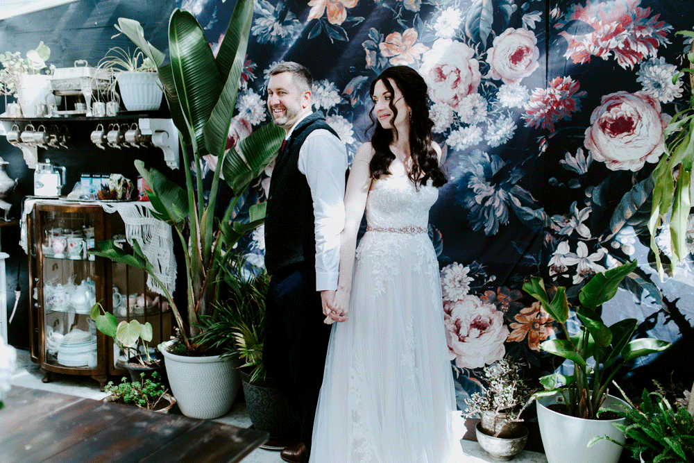 An animated gif of Hannah and Tim's firstlook.