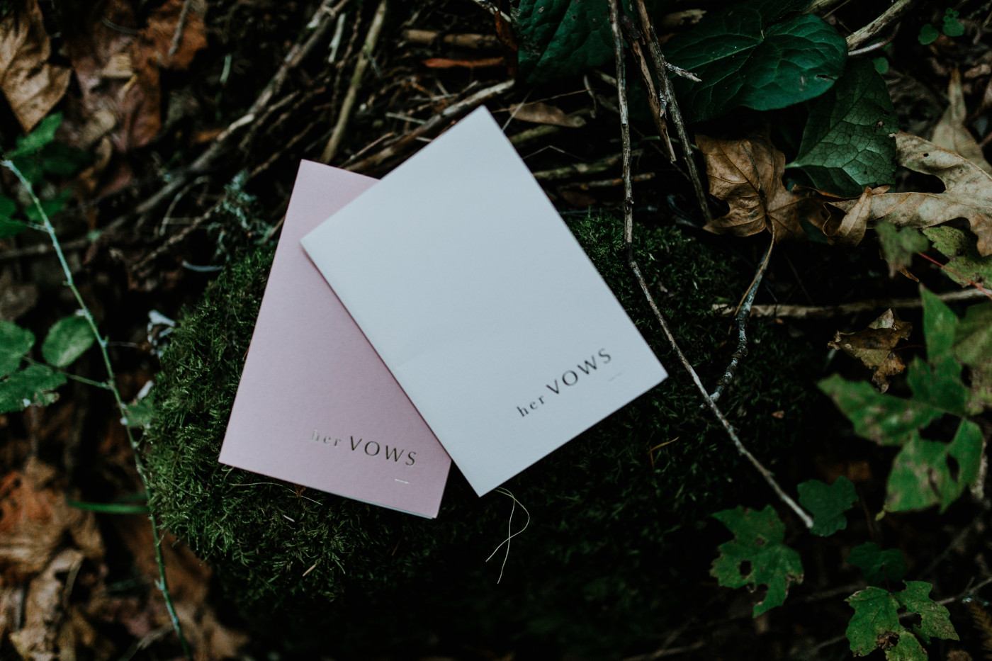 Hayley and Tiffany's vow books. Elopement photography at the Columbia River Gorge by Sienna Plus Josh.