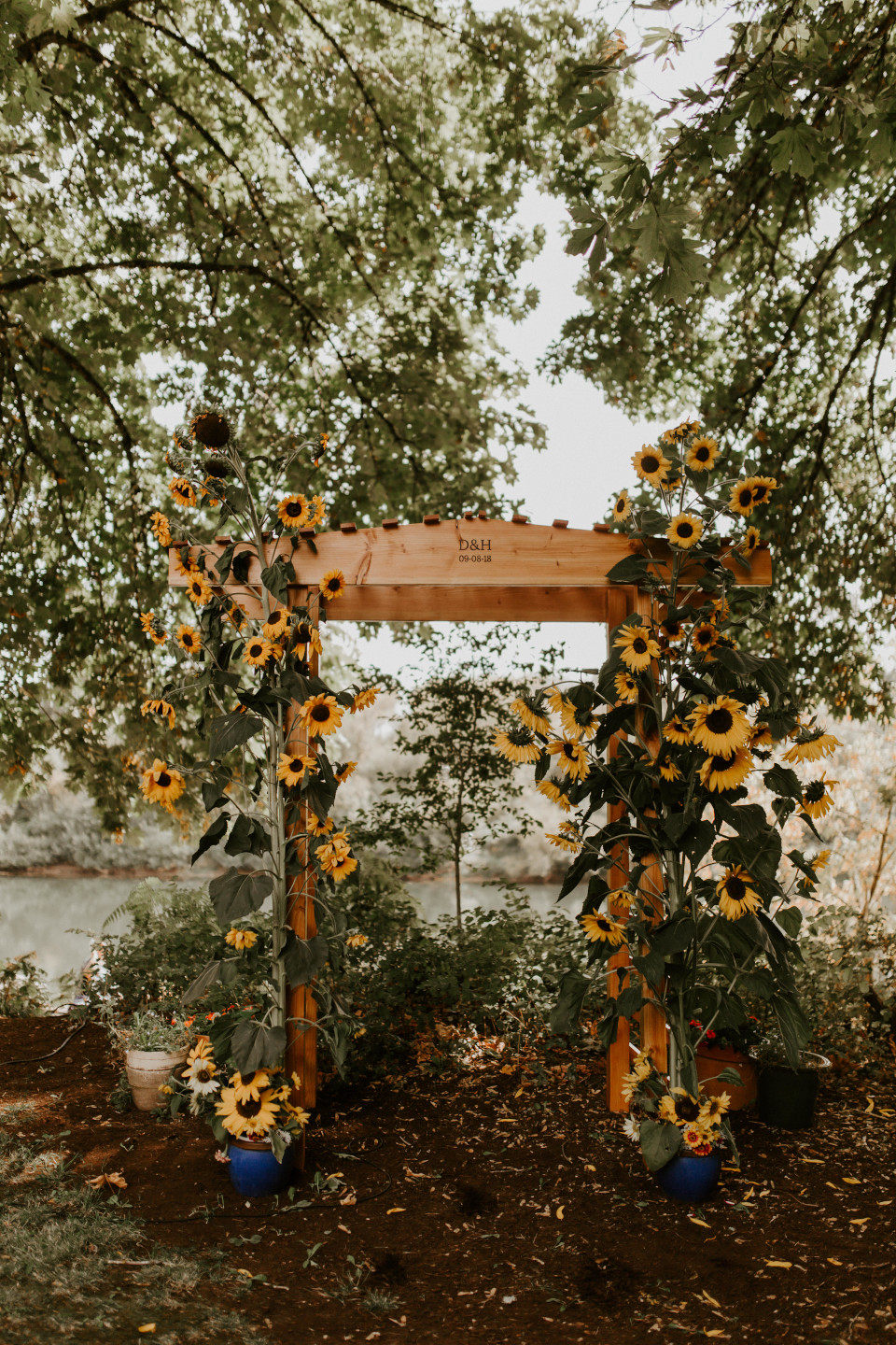 The altar in Corvallis, Oregon. Intimate wedding photography in Corvallis Oregon by Sienna Plus Josh.