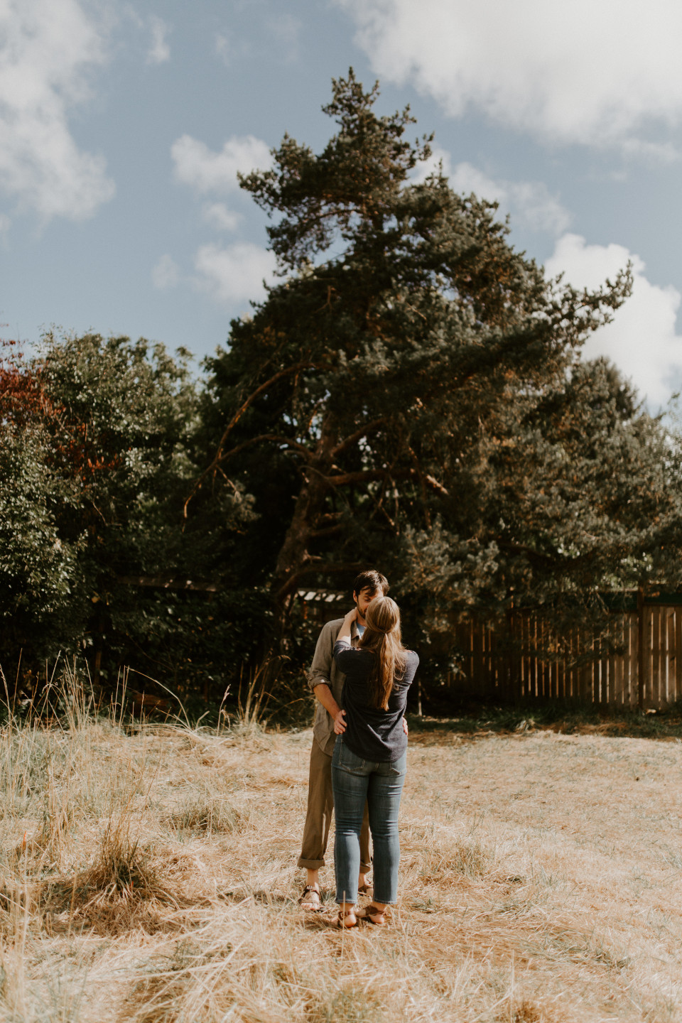 Dan and Hannah admire each other in Corvallis Oregon. Intimate wedding photography in Corvallis Oregon by Sienna Plus Josh.