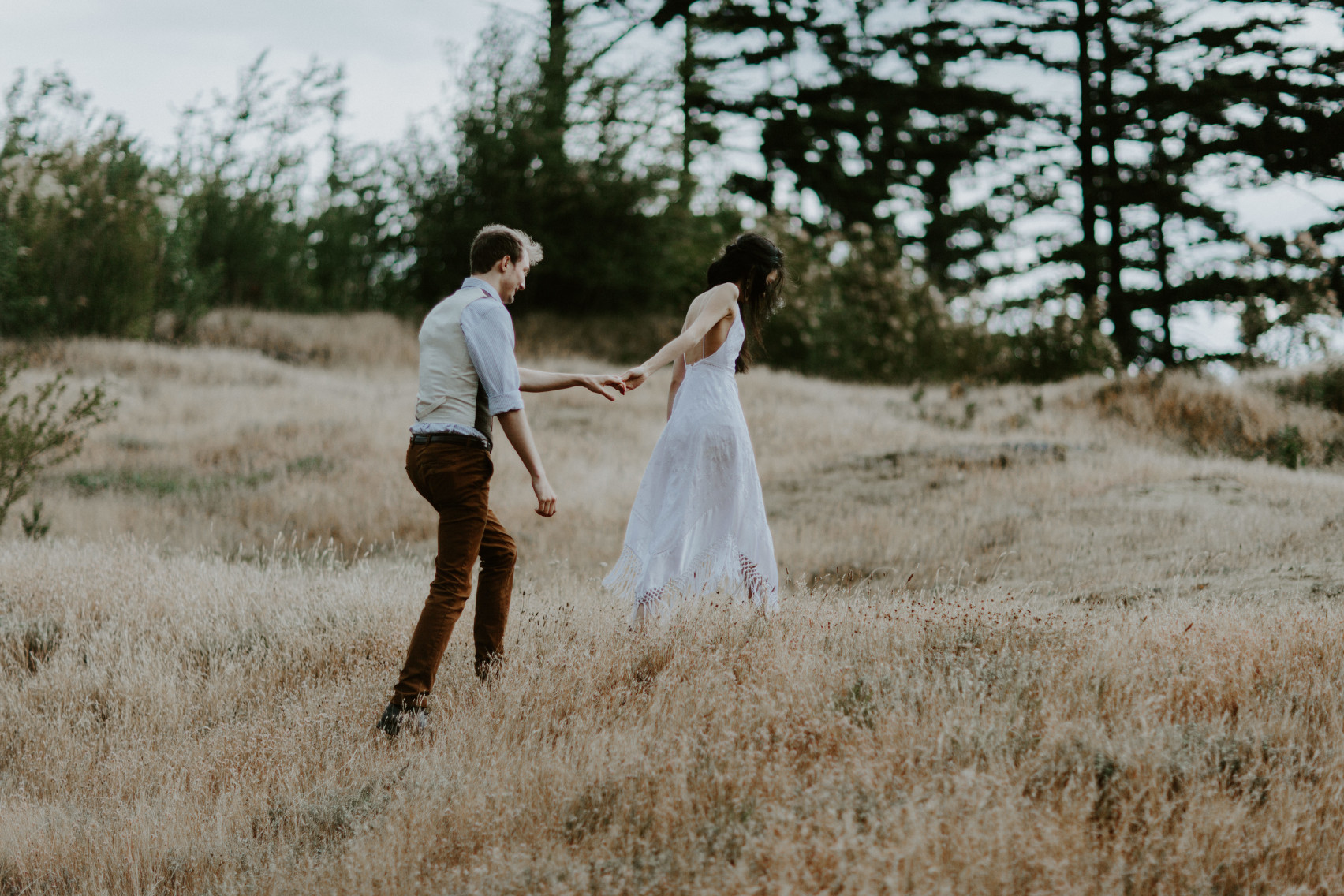 Jacob is lead by Kimberlie. Elopement wedding photography at Cascade Locks by Sienna Plus Josh.