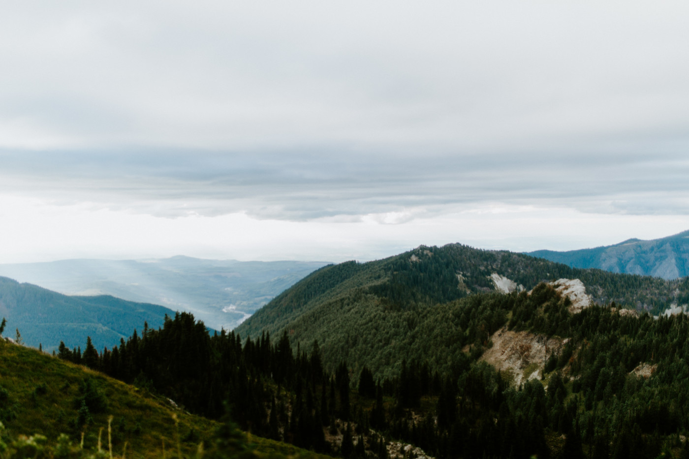 The view of Mount Rainier, Washington.