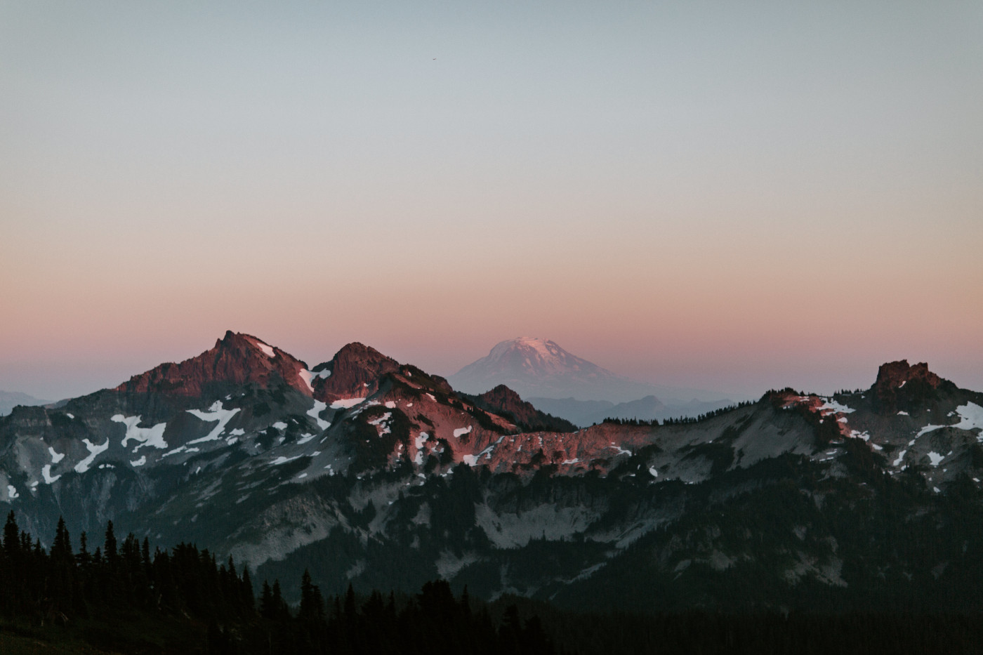 The view from Mount Rainier in Washington.