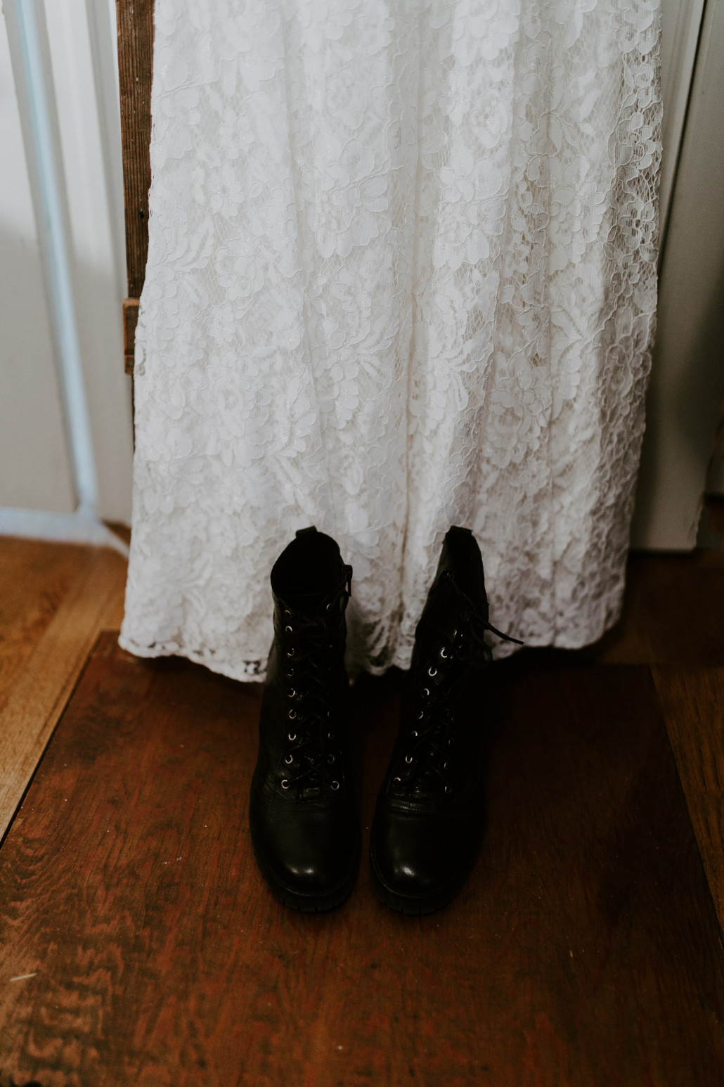 Nicole's shoes. Elopement wedding photography at Cannon Beach by Sienna Plus Josh.