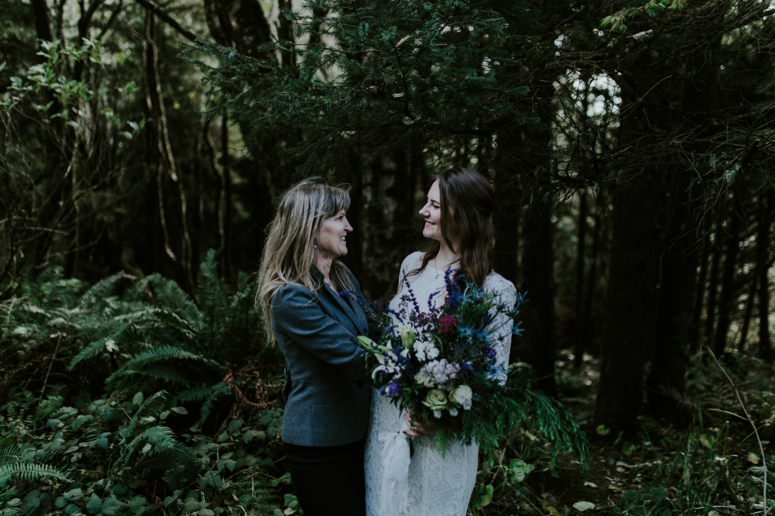 Elopement with family included.