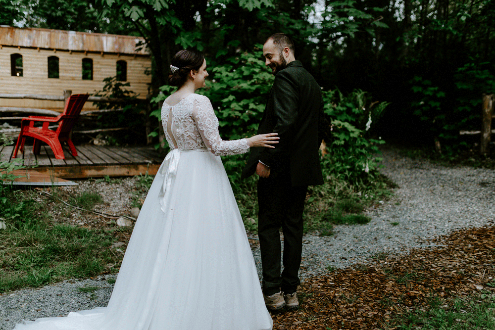 Animated gif first look. Elopement photography at North Cascades National Park by Sienna Plus Josh.