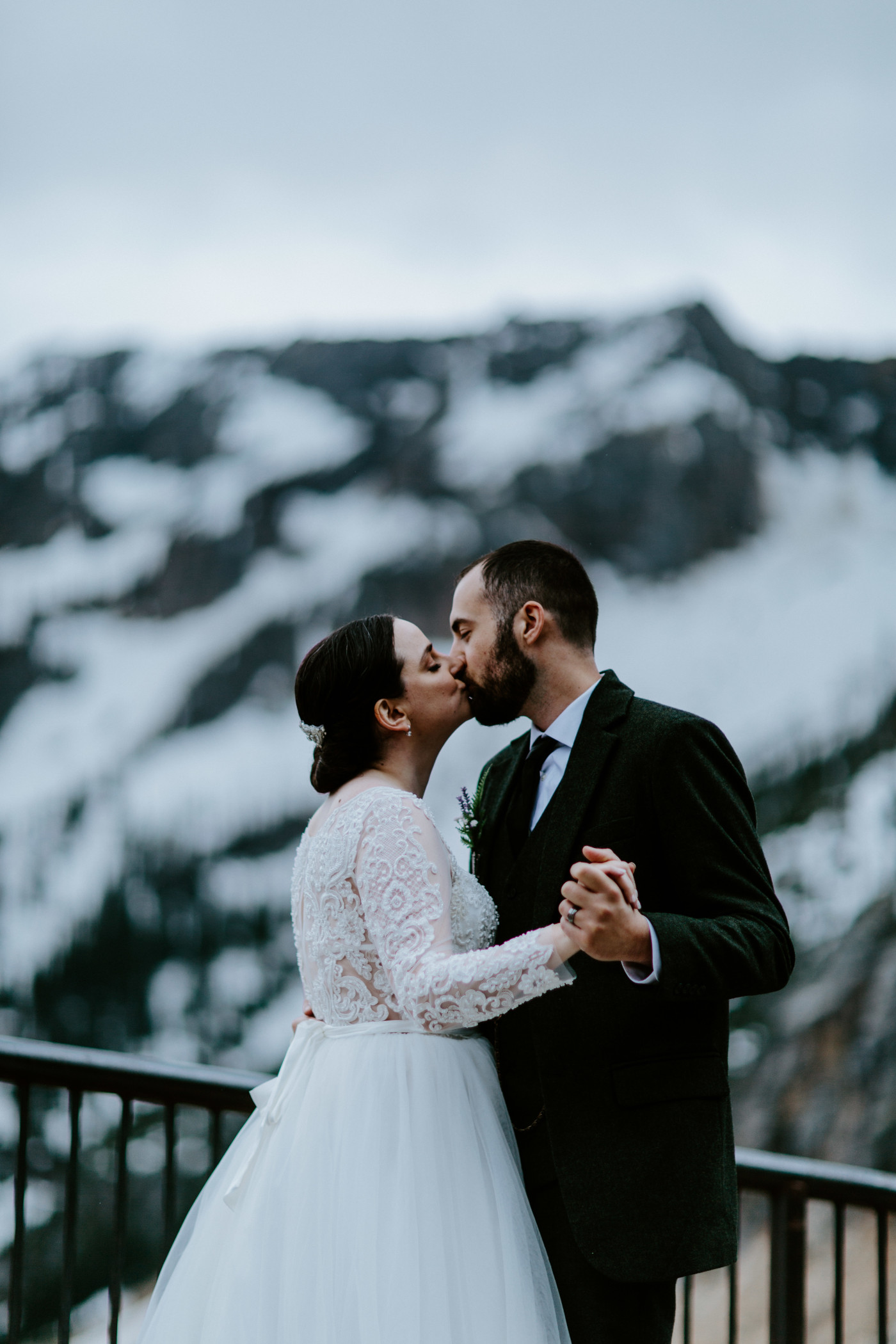 Alex and Elizabeth dance near the North Cascades. Elopement photography at North Cascades National Park by Sienna Plus Josh.