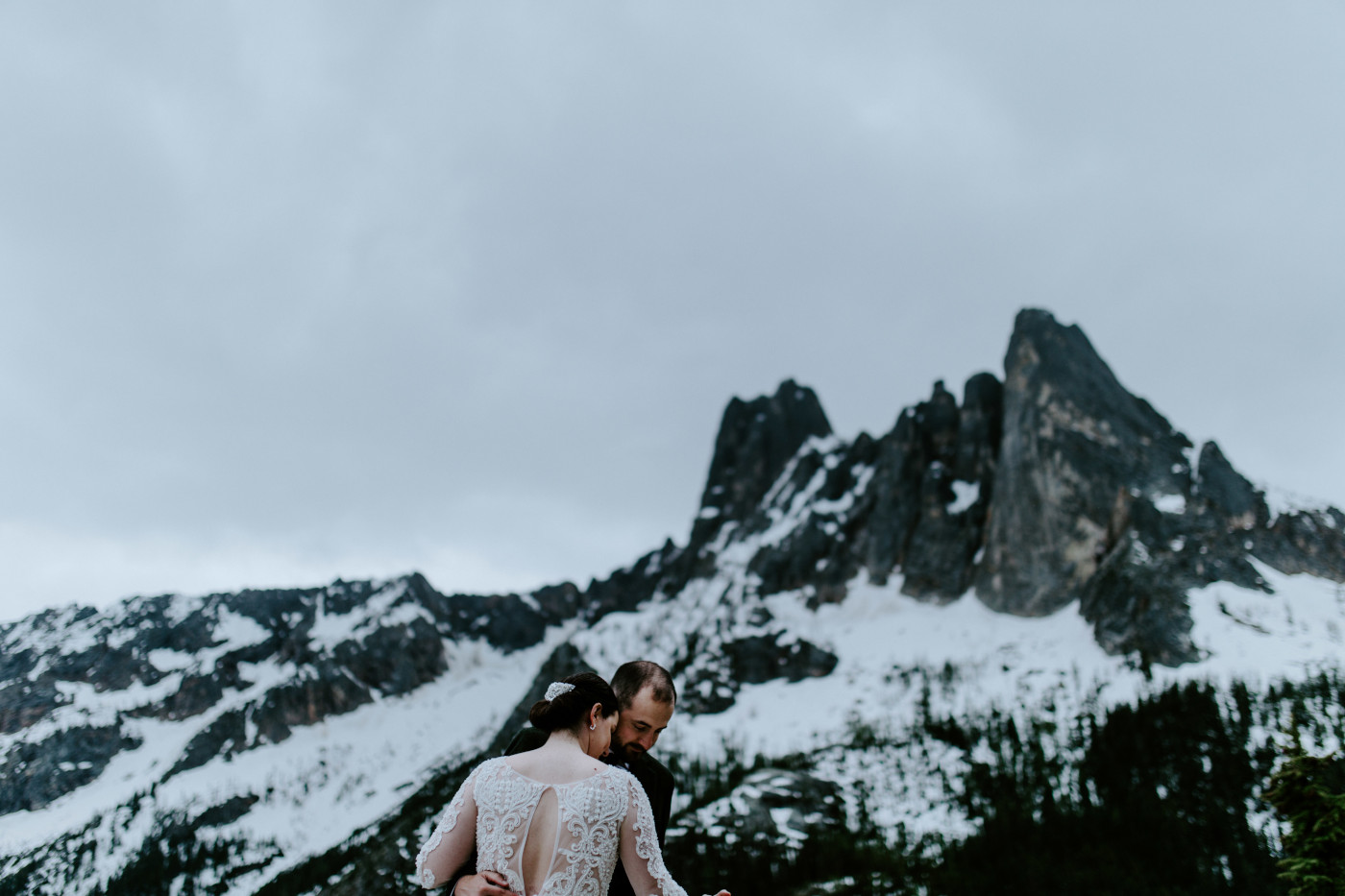 Alex and Elizabeth dancing. Elopement photography at North Cascades National Park by Sienna Plus Josh.