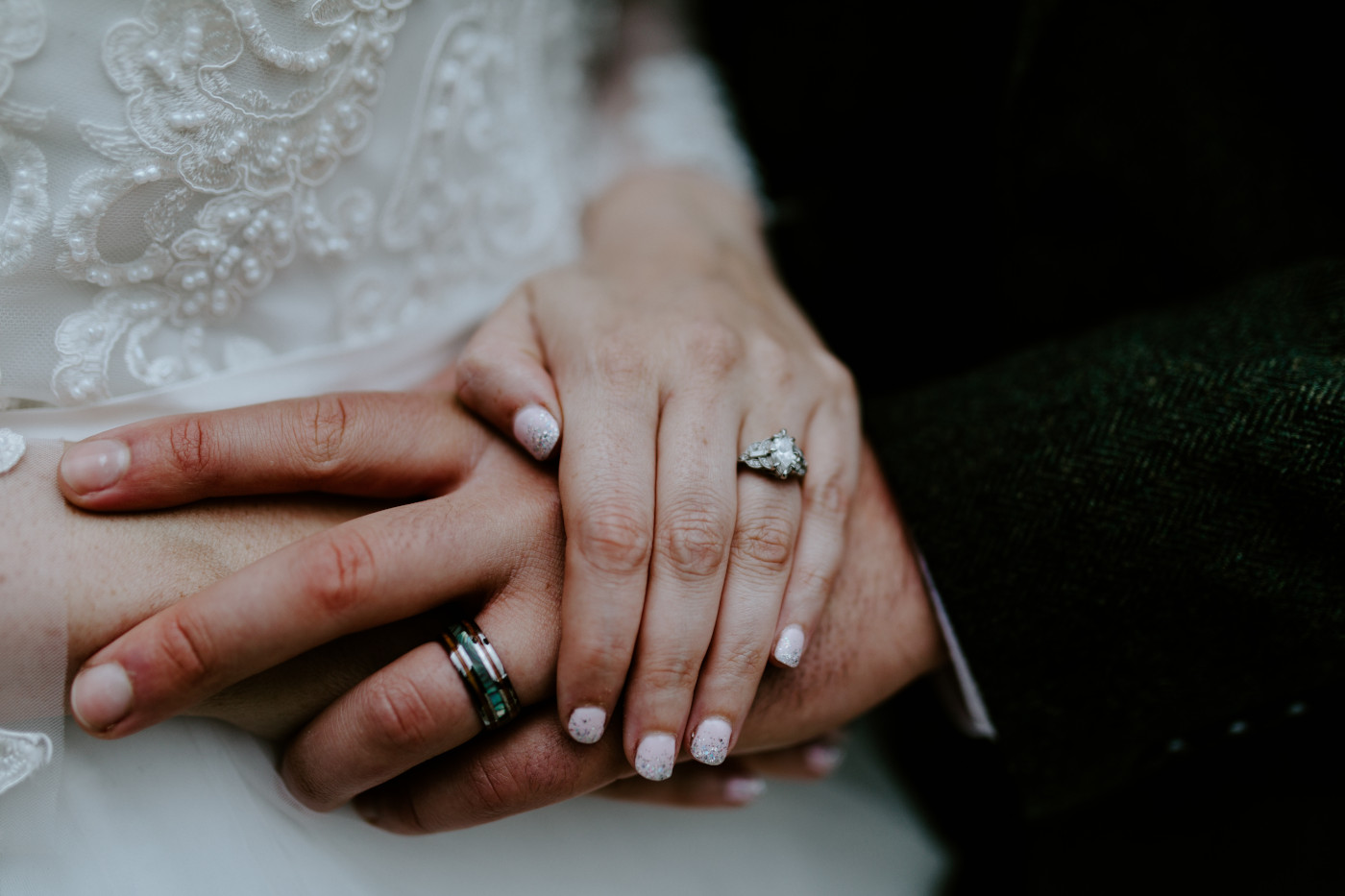 Alex and Elizabeth's rings'. Elopement photography at North Cascades National Park by Sienna Plus Josh.