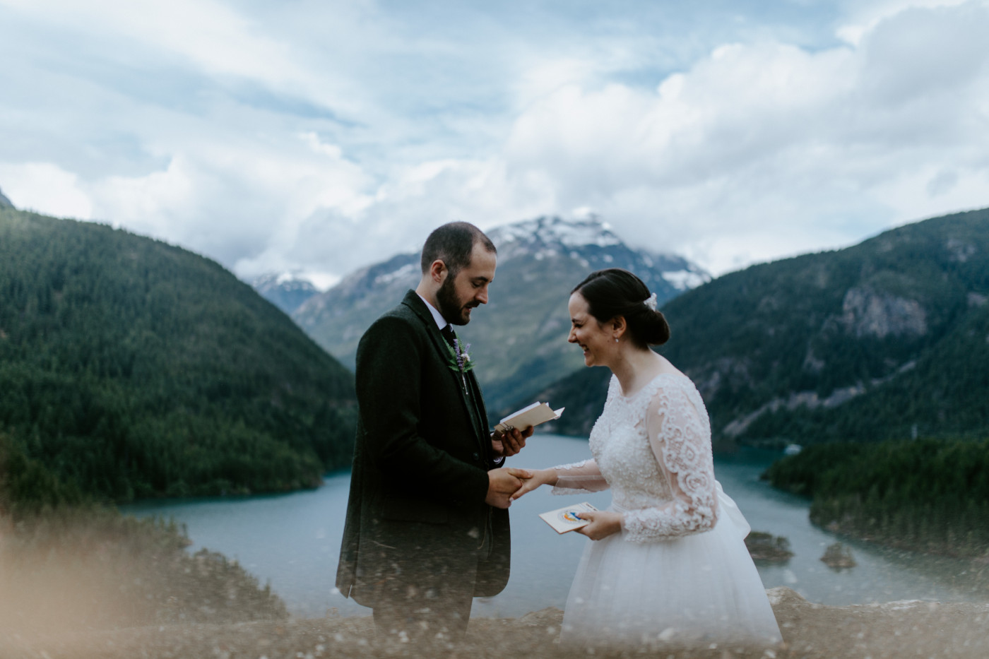 Alex and Elizabeth during their elopement. Elopement photography at North Cascades National Park by Sienna Plus Josh.