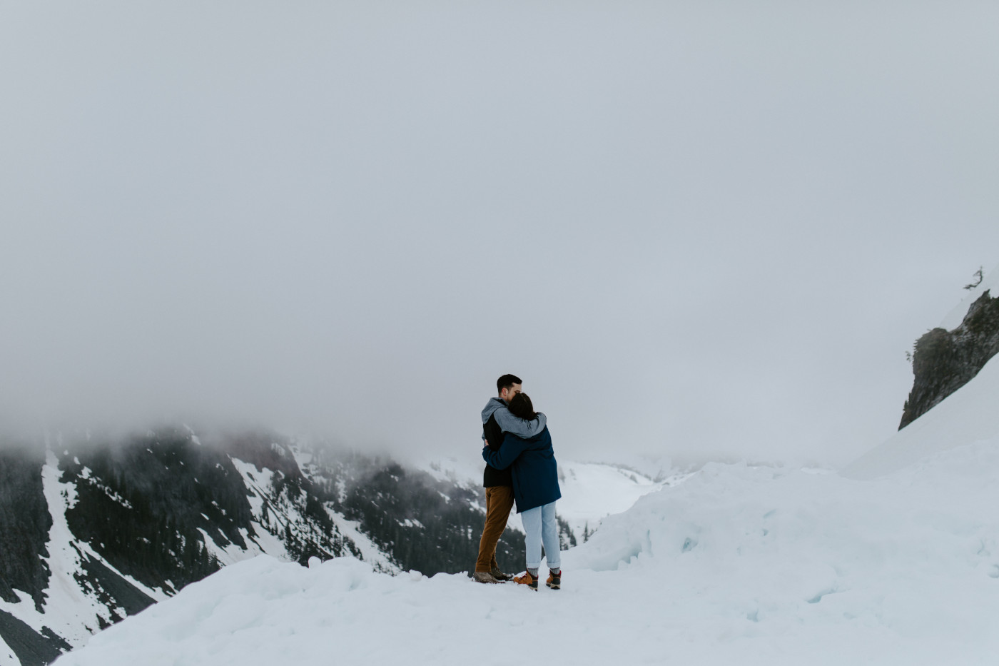 Kyle kisses Taylor. Elopement photography at North Cascades National Park by Sienna Plus Josh.