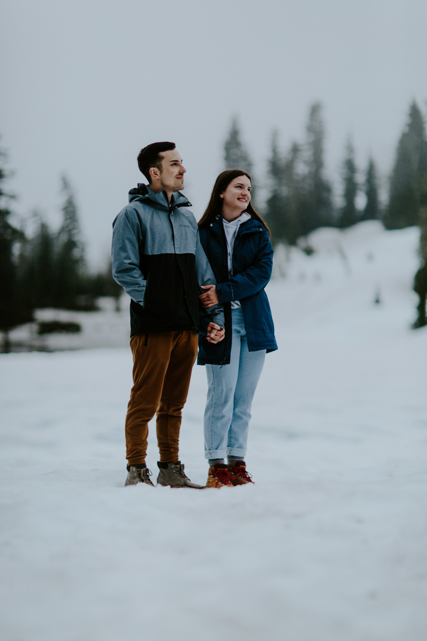 Taylor and Kyle smile. Elopement photography at North Cascades National Park by Sienna Plus Josh.