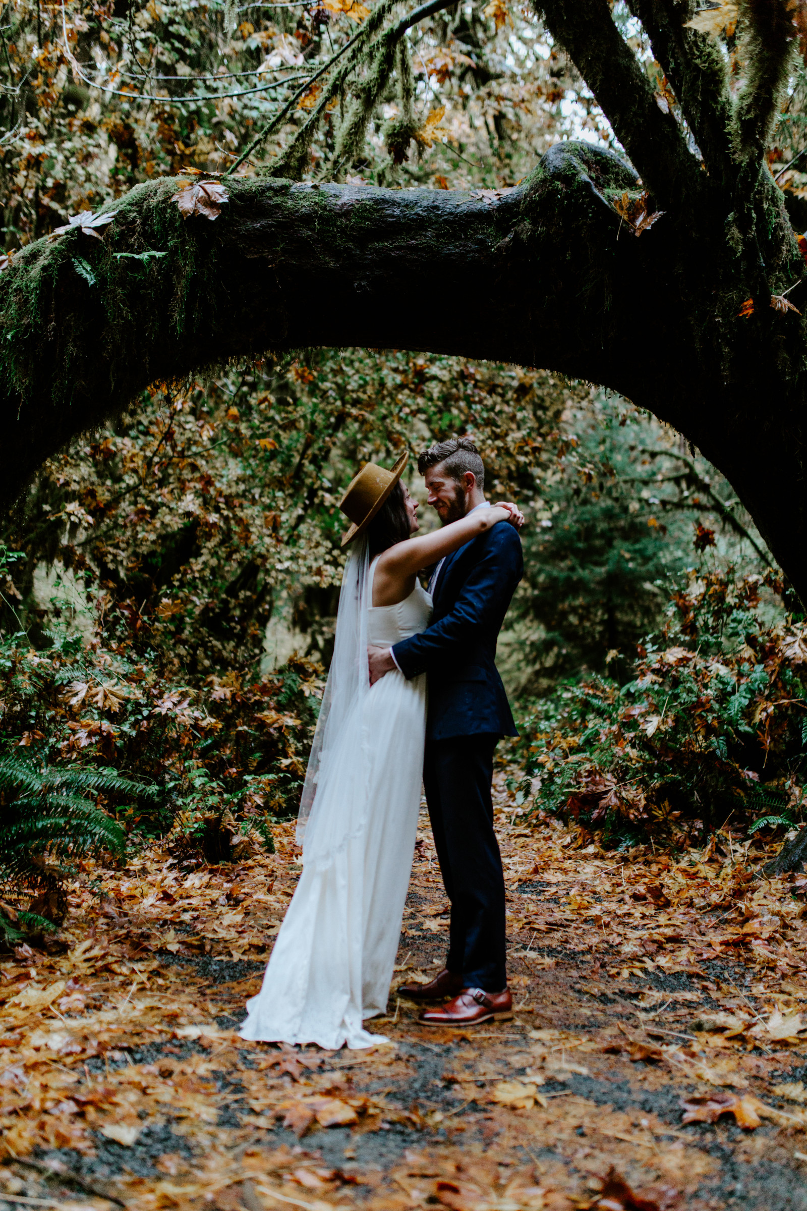 Corey and Mollie hold each other. Elopement photography in the Olympic National Park by Sienna Plus Josh.