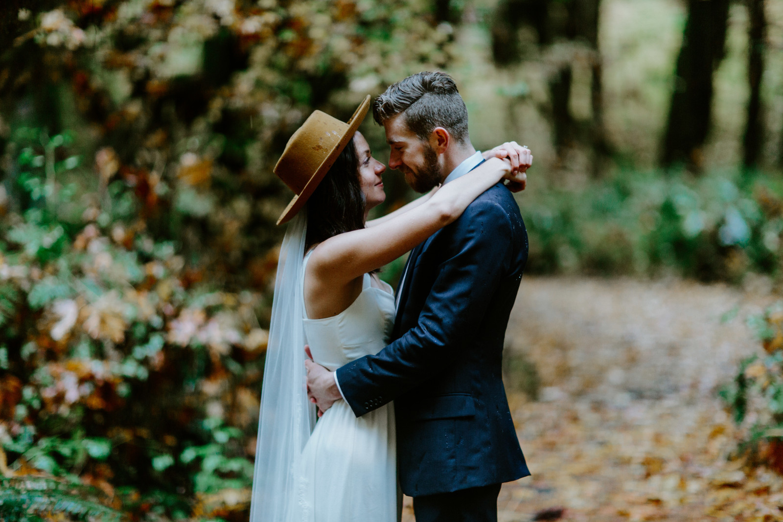 Mollie and Corey face to face. Elopement photography in the Olympic National Park by Sienna Plus Josh.