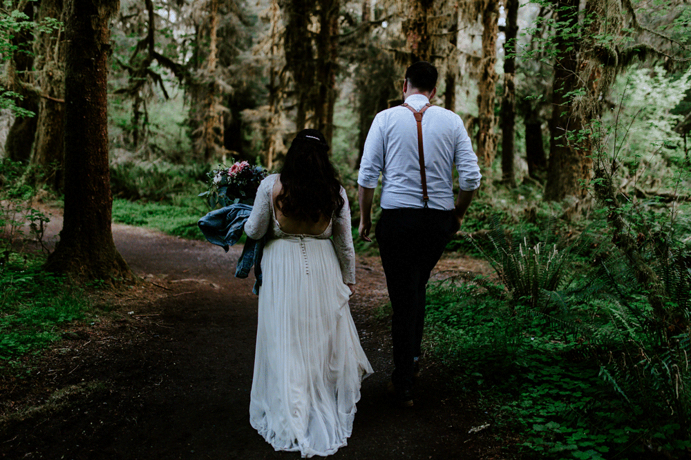 A gif of Brooke and Jack walking. Elopement photography at Olympic National Park by Sienna Plus Josh.