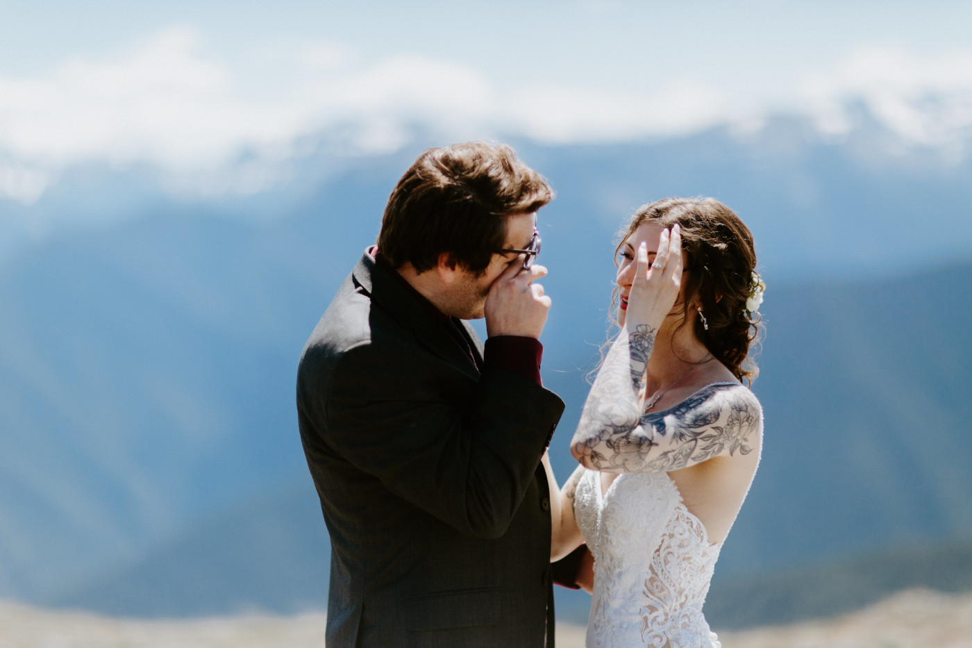 Adrielle and Coty share a moment together at Olympic National Park, Washington.