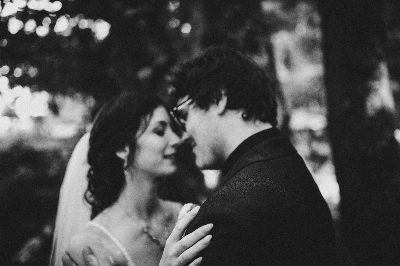 Coty and Adrielle go in for a kiss after their elopement at Olympic National Park, Washington.