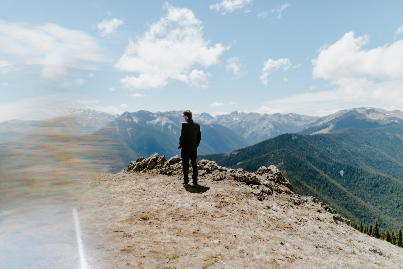 Coty looks out at the view at Olympic National Park, Washington.