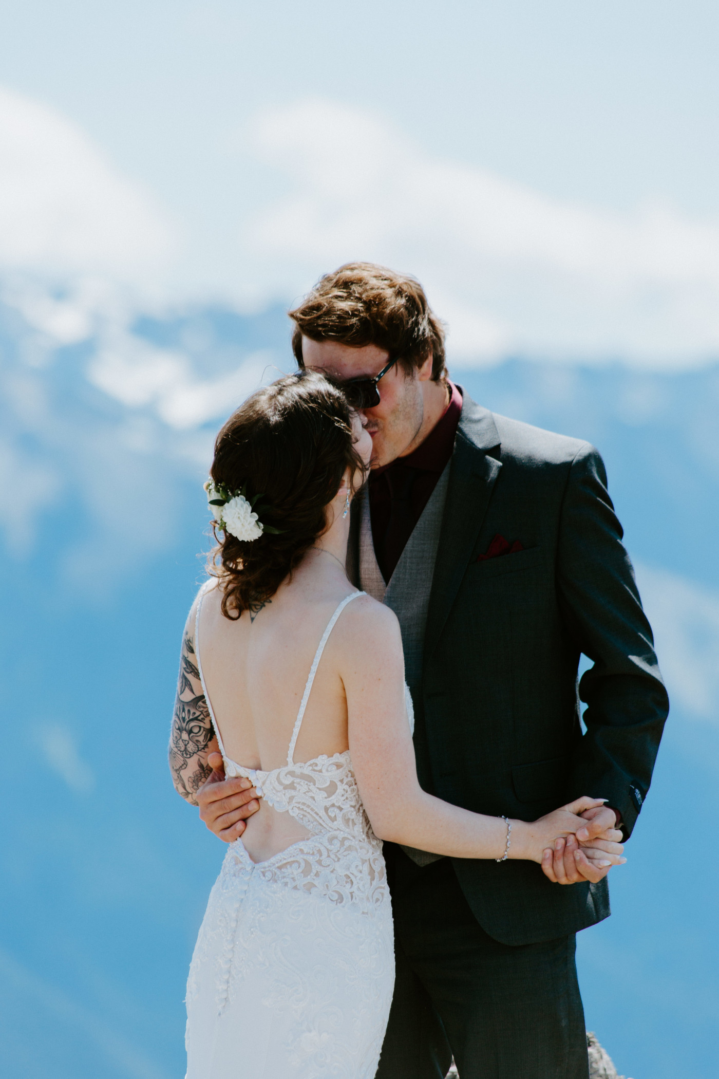 Coty and Adrielle kiss at Olympic National Park, Washington.