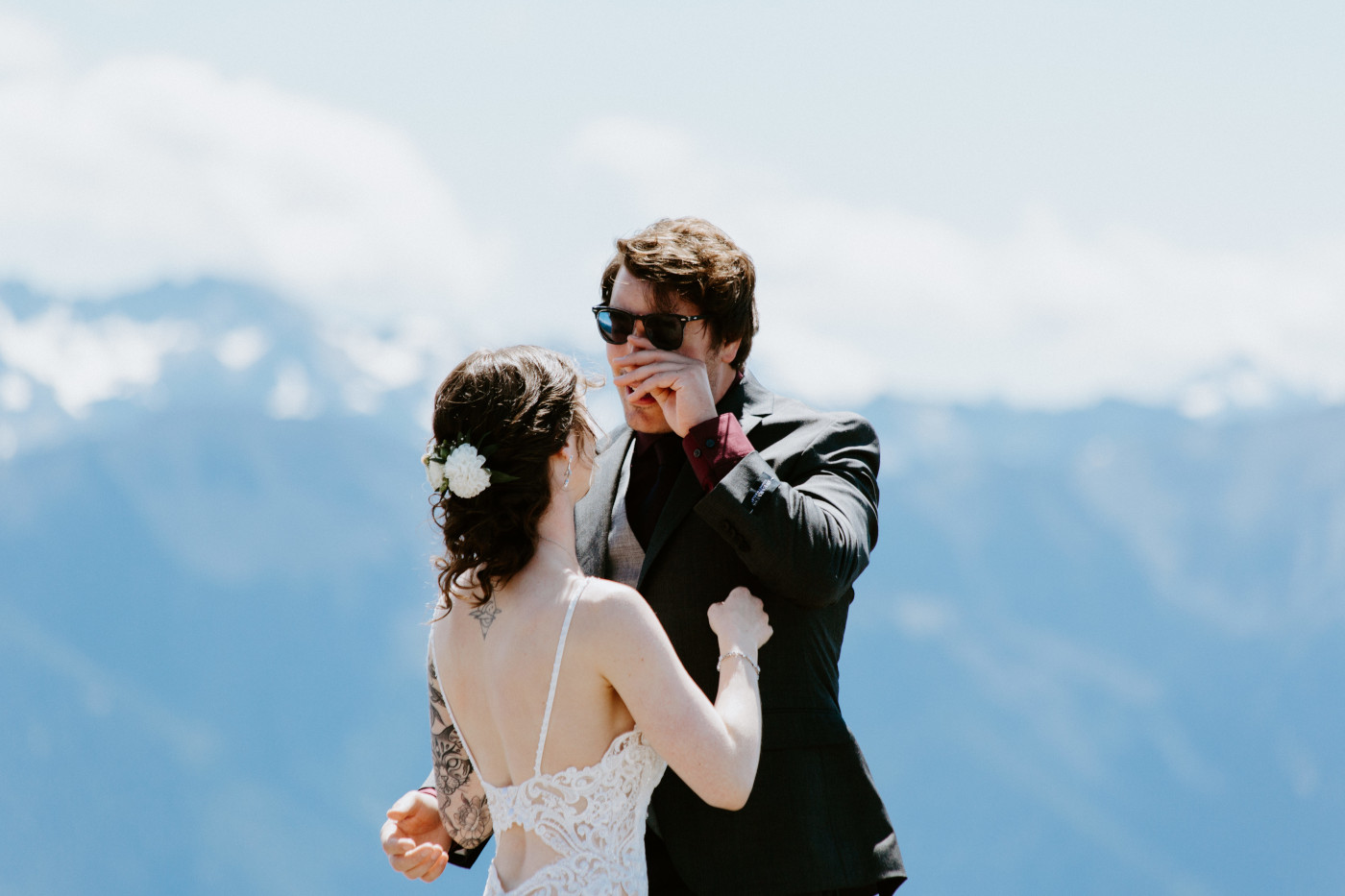 Adrielle and Coty share a moment at Olympic National Park, Washington.