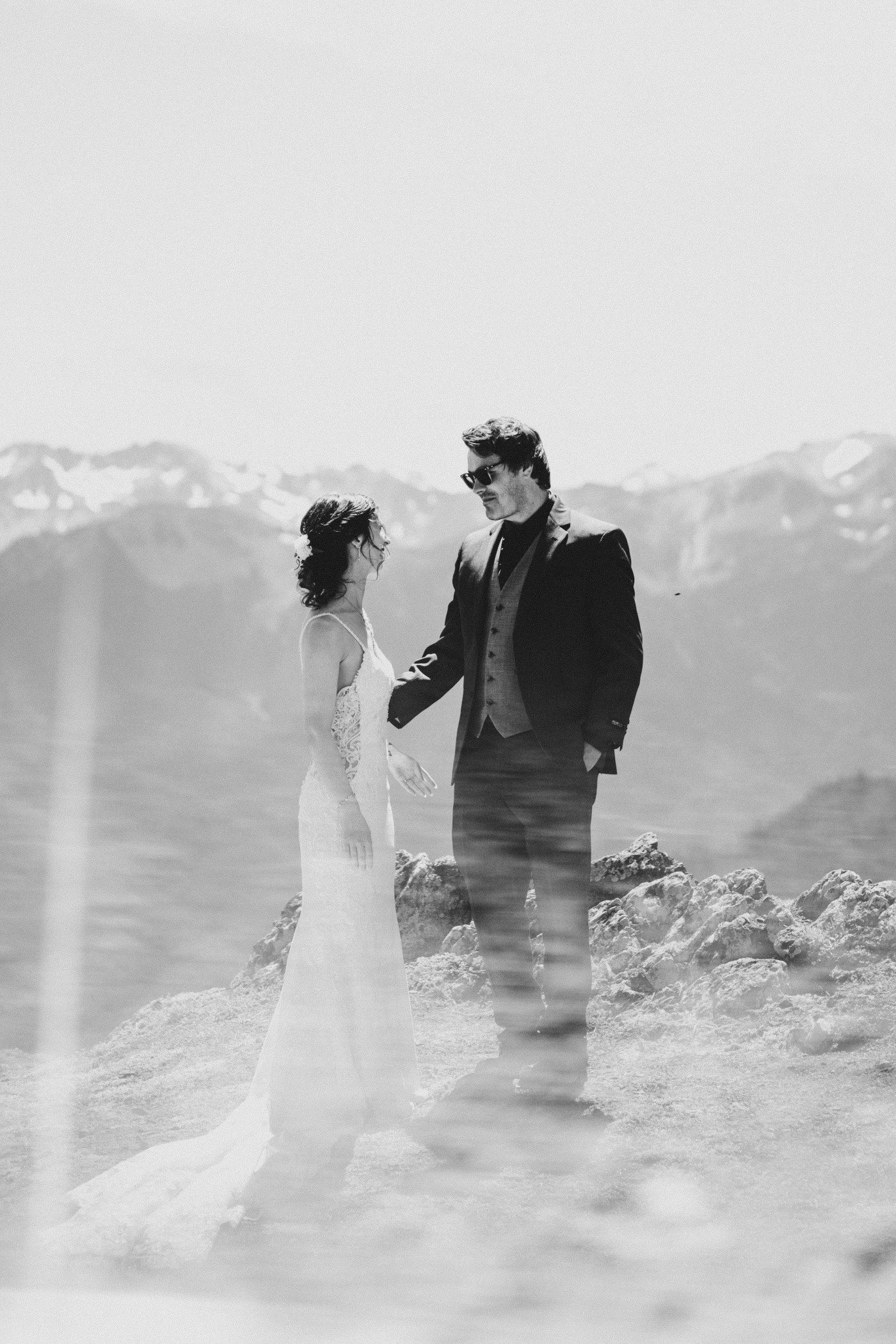 Coty and Adrielle stands together at Olympic National Park, Washington.