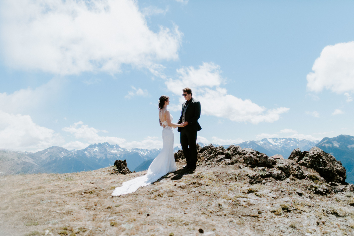 Coty and Adrielle stand together at Olympic National Park, Washington.