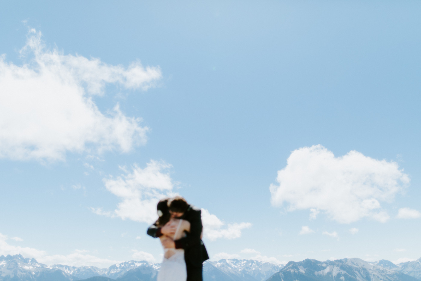 Coty and Adrielle hug at Olympic National Park, Washington.