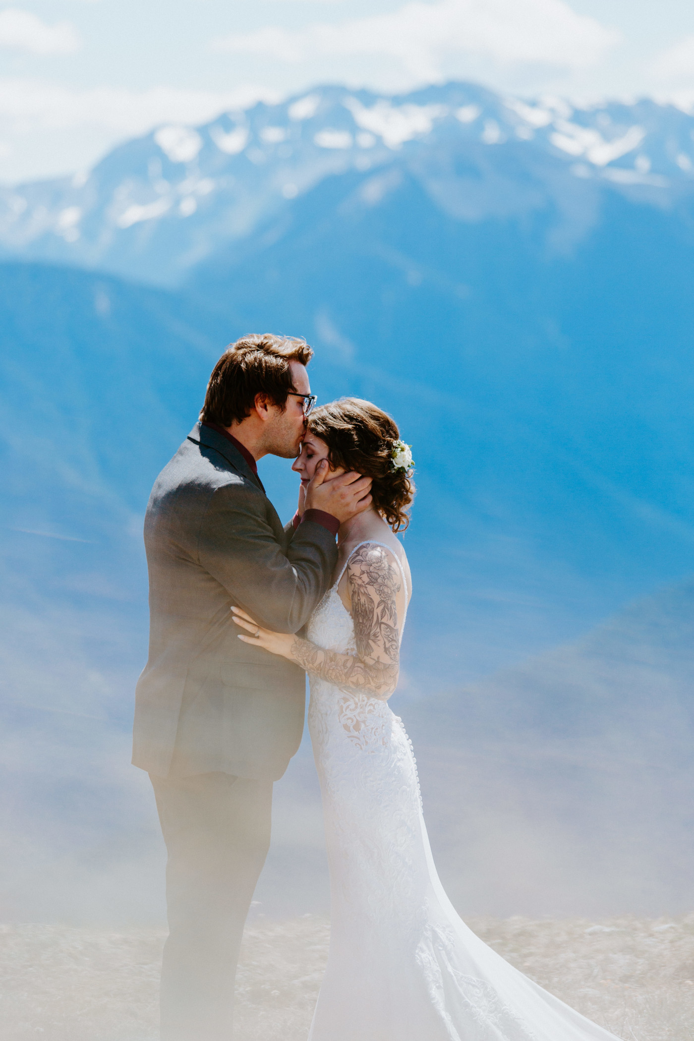 Coty kisses Adrielle at Olympic National Park, Washington.